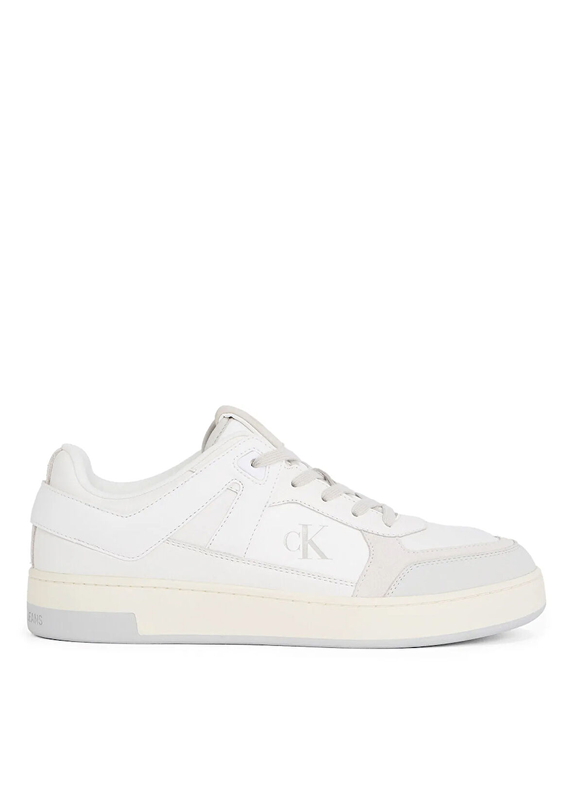Calvin Klein Beyaz Erkek Sneaker BASKET CUP LOW LACEUP LTH MIX