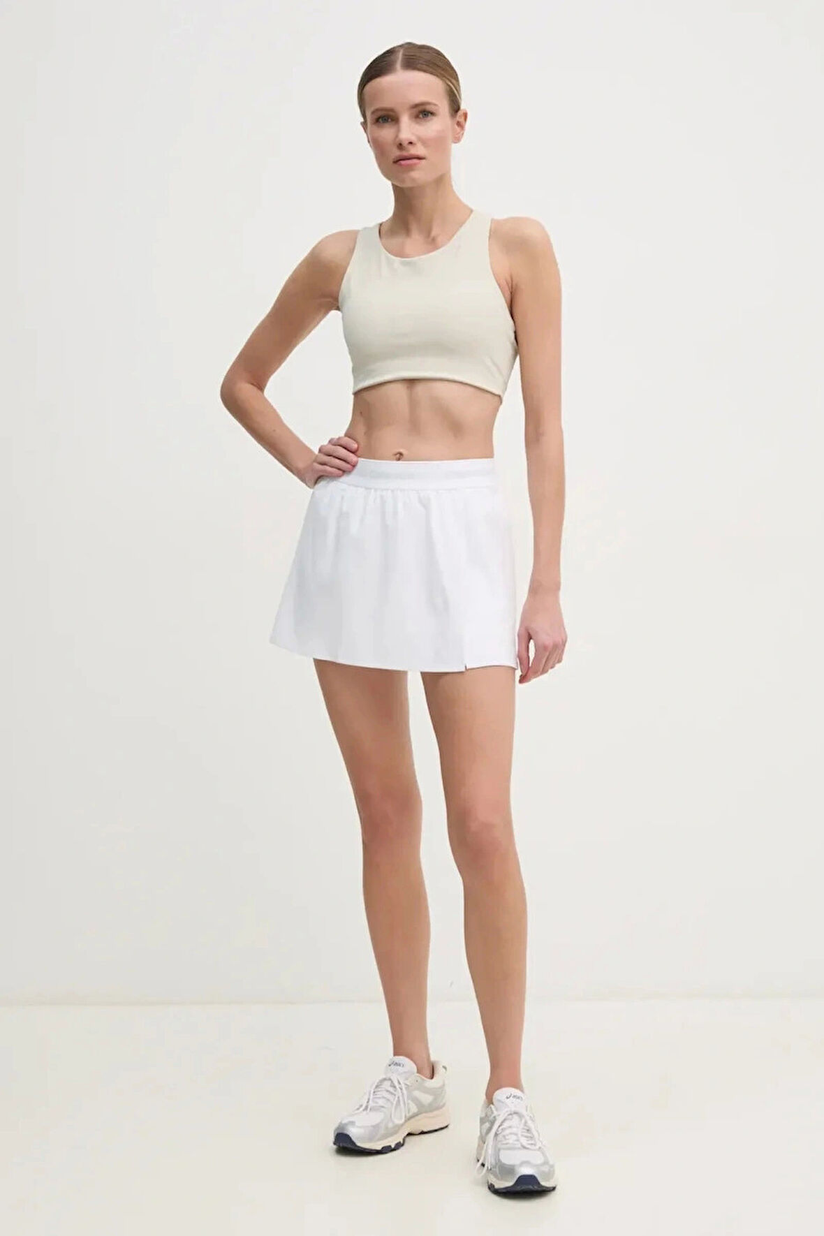Calvin Klein Kadın Beyaz Spor Etek