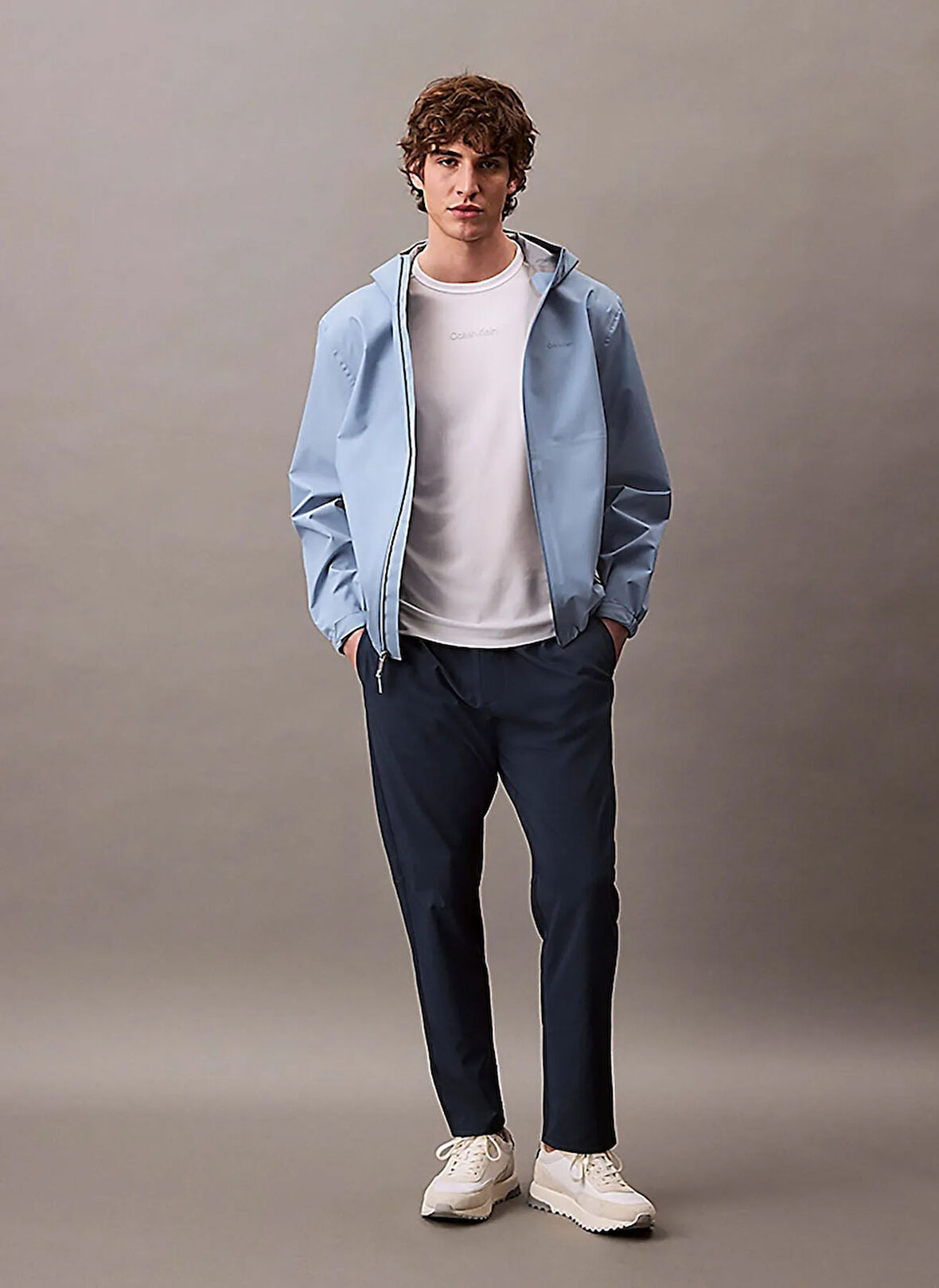 Calvin Klein LVGMS5P643PPK-WO - Lacivert Lastikli Bel Normal Düz Erkek Eşofman Altı