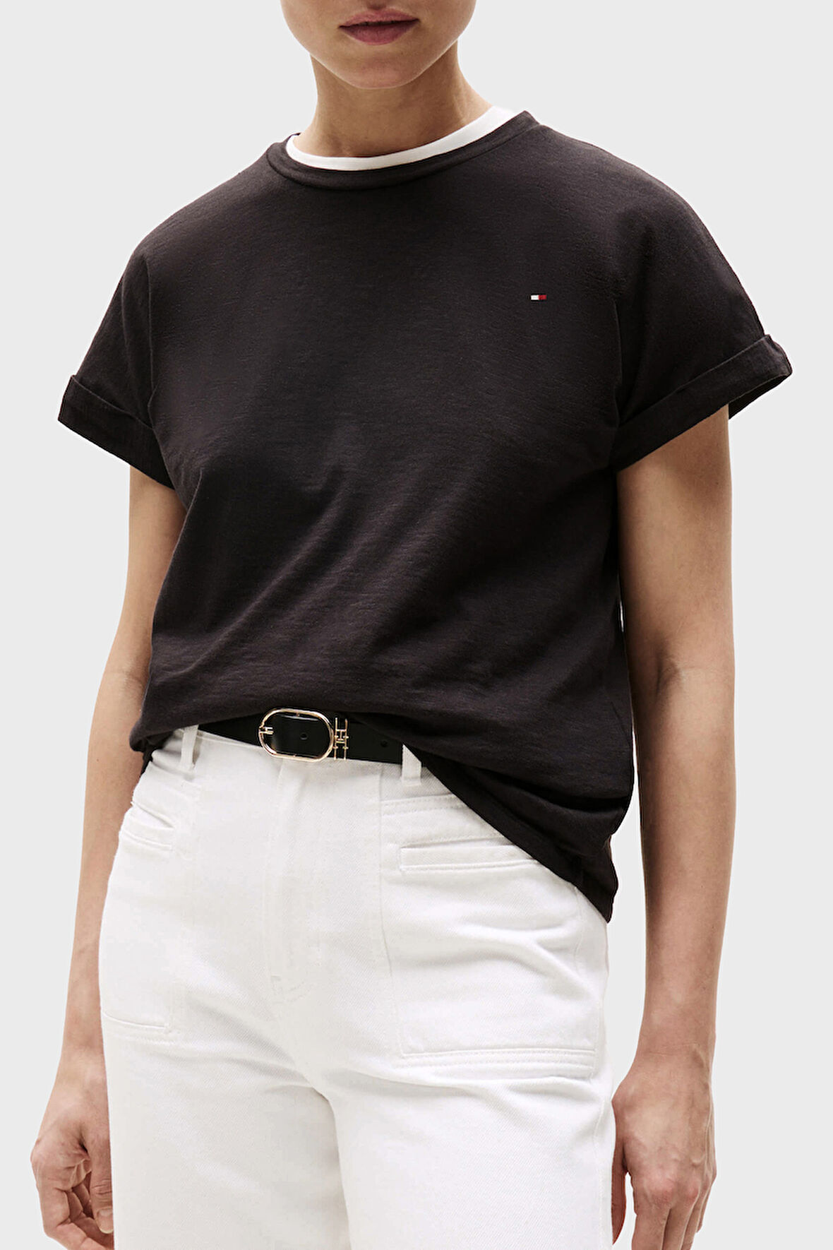 Tommy Hilfiger Kadın T Shirt WW0WW45747 BDS