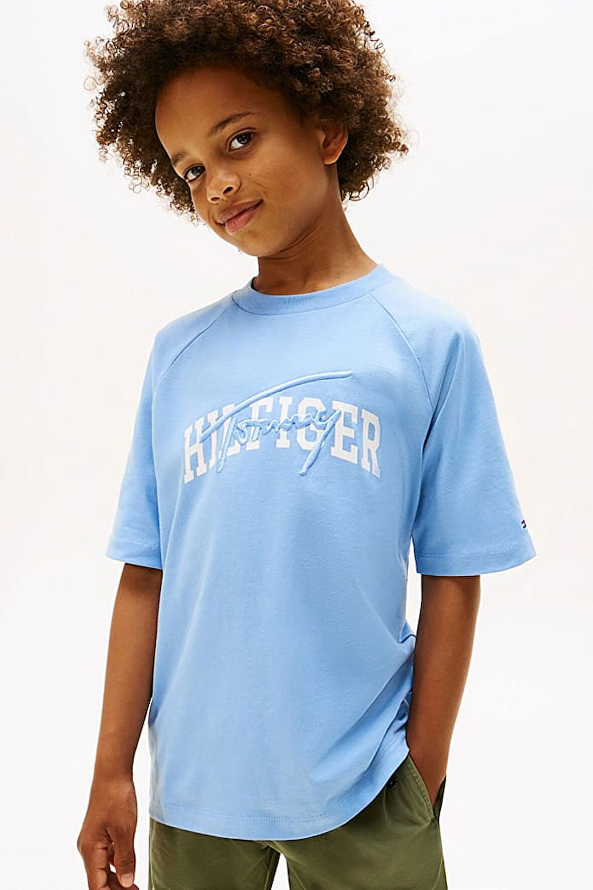 Erkek Çocuk Reglan Kollu Grafik Baskılı T-Shirt - Mavi | 8 Yaş