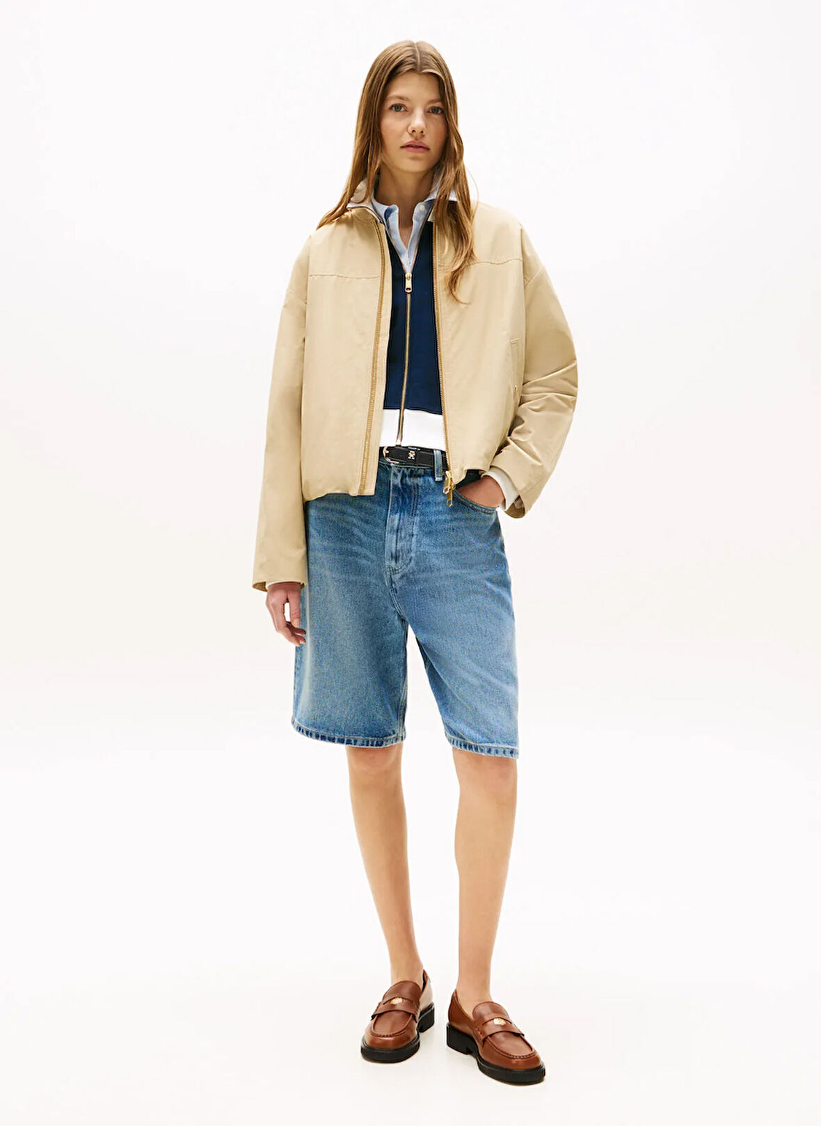 Tommy Hilfiger Standart Bej Kadın Ceket WW0WW45619AEX