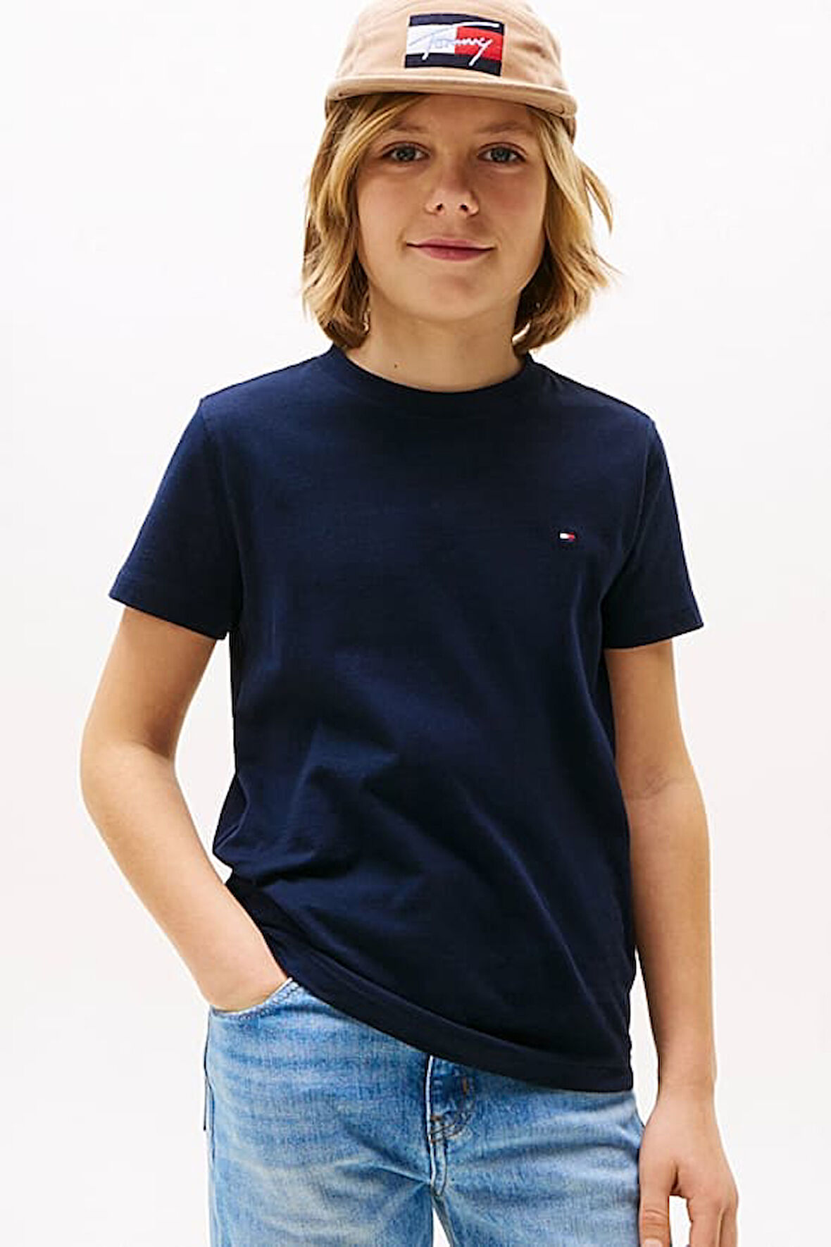 Erkek Çocuk Regular Fit Logolu Pamuklu T-shirt - Lacivert | 7 Yaş