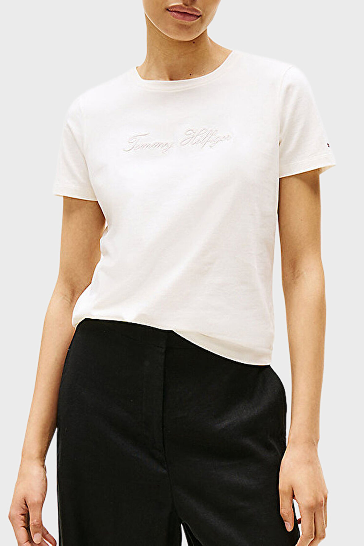 Tommy Hilfiger Kadın T Shirt WW0WW47210 YA8