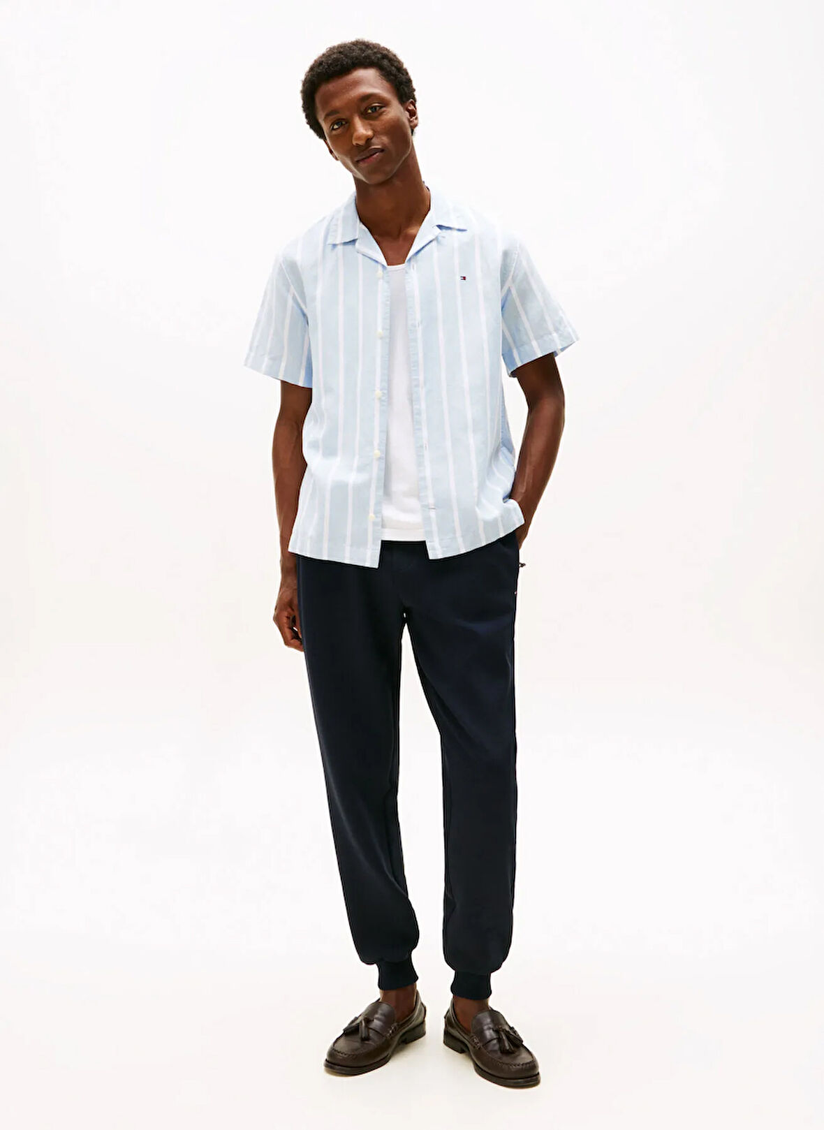 Tommy Hilfiger Normal Bel Normal Mavi Erkek Eşofman Altı MW0MW41229DW5_PERFORMANCE SWEATPANT