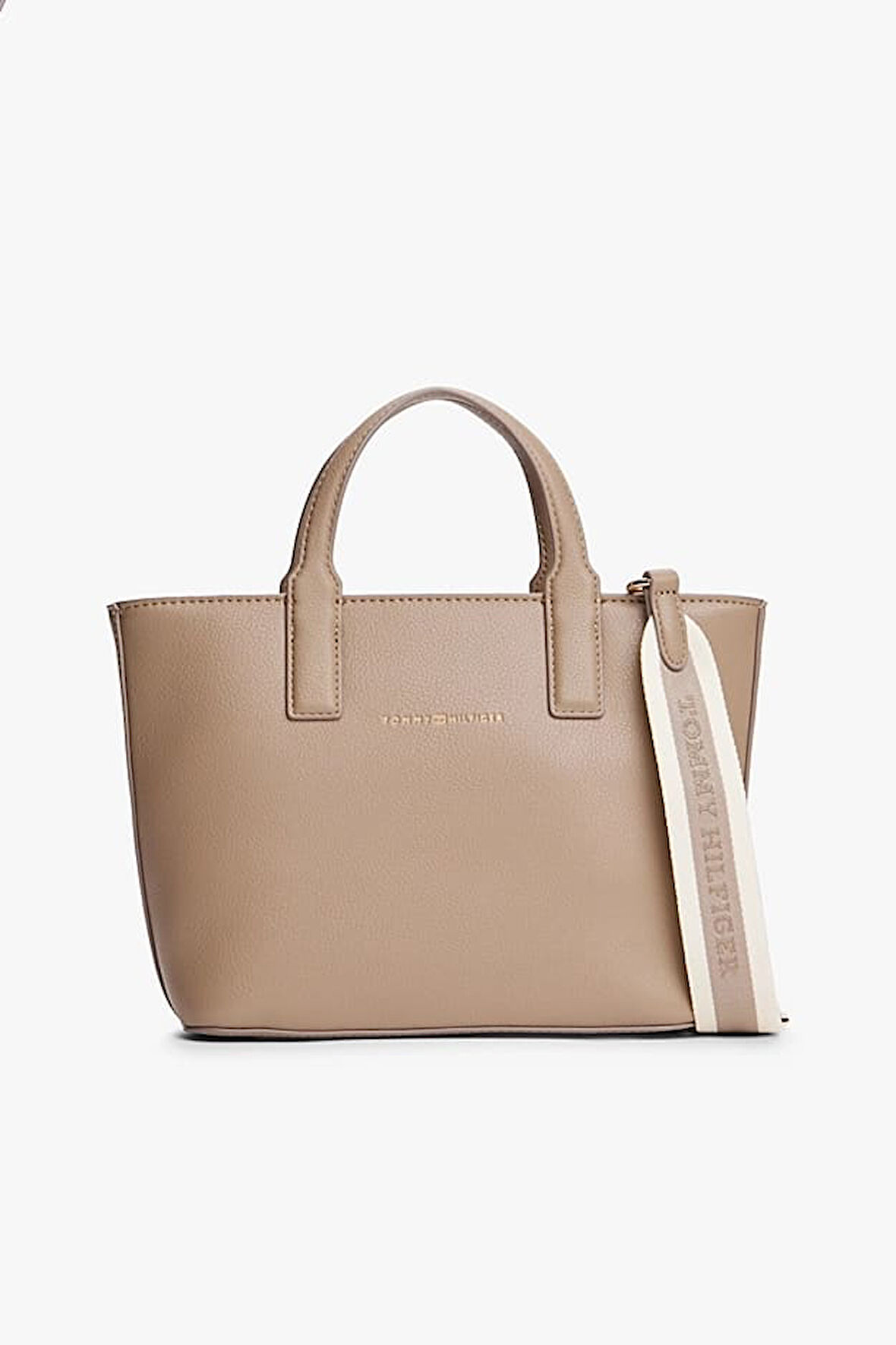 Kadın TH Logotape Mini Tote El Çanta - Açık Kahverengi | undefined