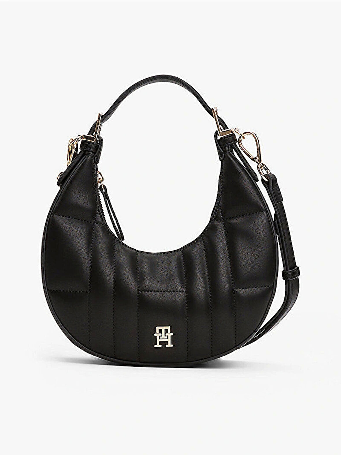 Tommy Hilfiger TH FEMININE MOON CROSSOVER Kadın Siyah Çanta AW0AW17635BDS