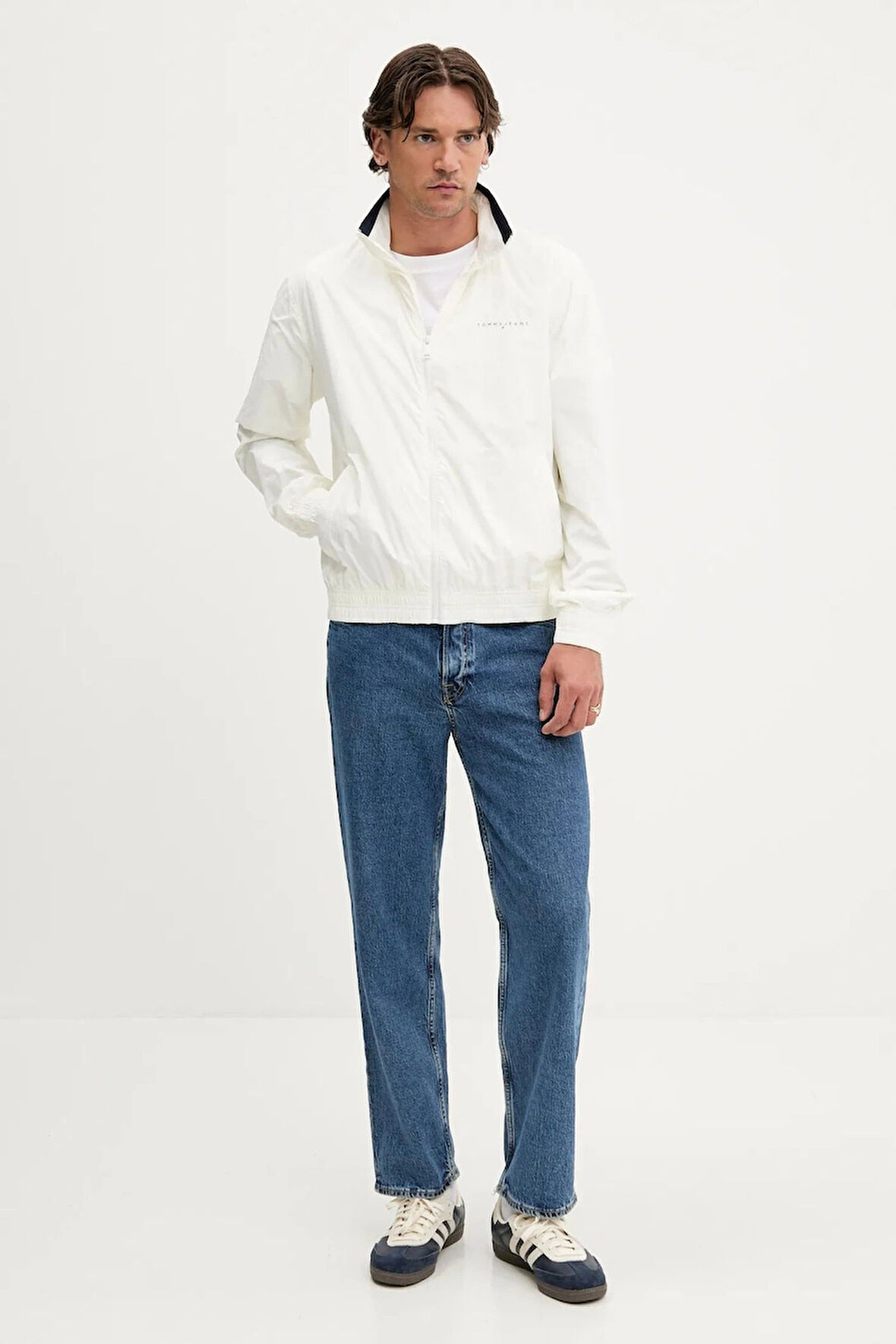 Tommy Jeans TJM LW ESSENTIAL JACKET Erkek Beyaz Ceket DM0DM21667YBL