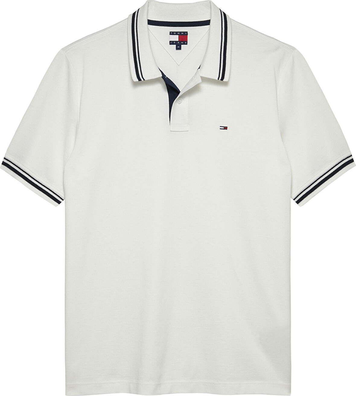 TOMMY HILFIGER Erkek  Beyaz1 Polo Yaka T-Shirt DM0DM21846 YBL