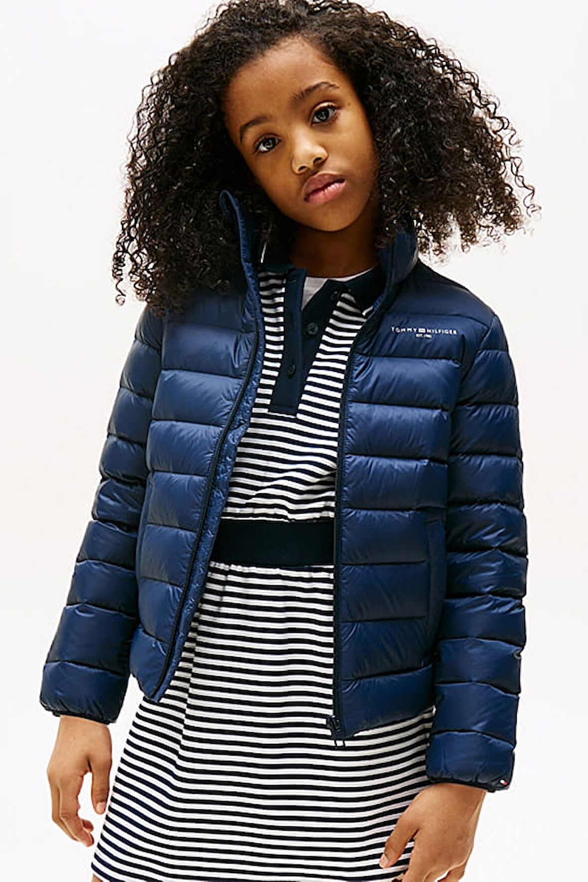 Erkek Çocuk Dik Yaka Hafif Şişme Mont - Lacivert | 8 Yaş