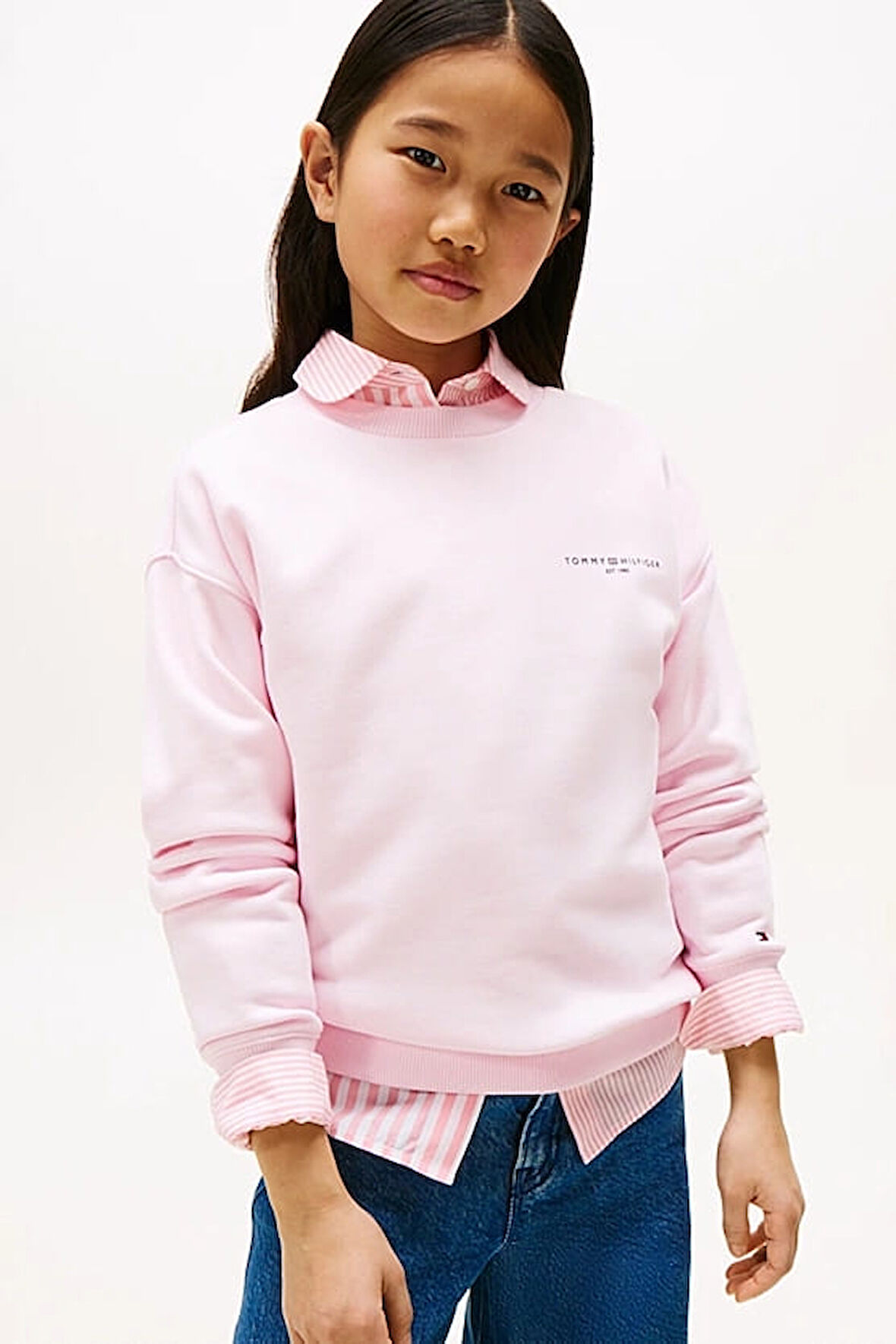 Kız Çocuk Mini Corp Bisiklet Yaka Sweatshirt - Pembe | 16 Yaş