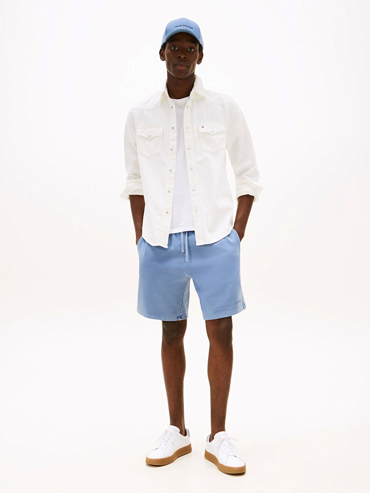 Tommy Hilfiger DENIM SHIRT GMD Erkek Beyaz Gömlek MW0MW40684YBL