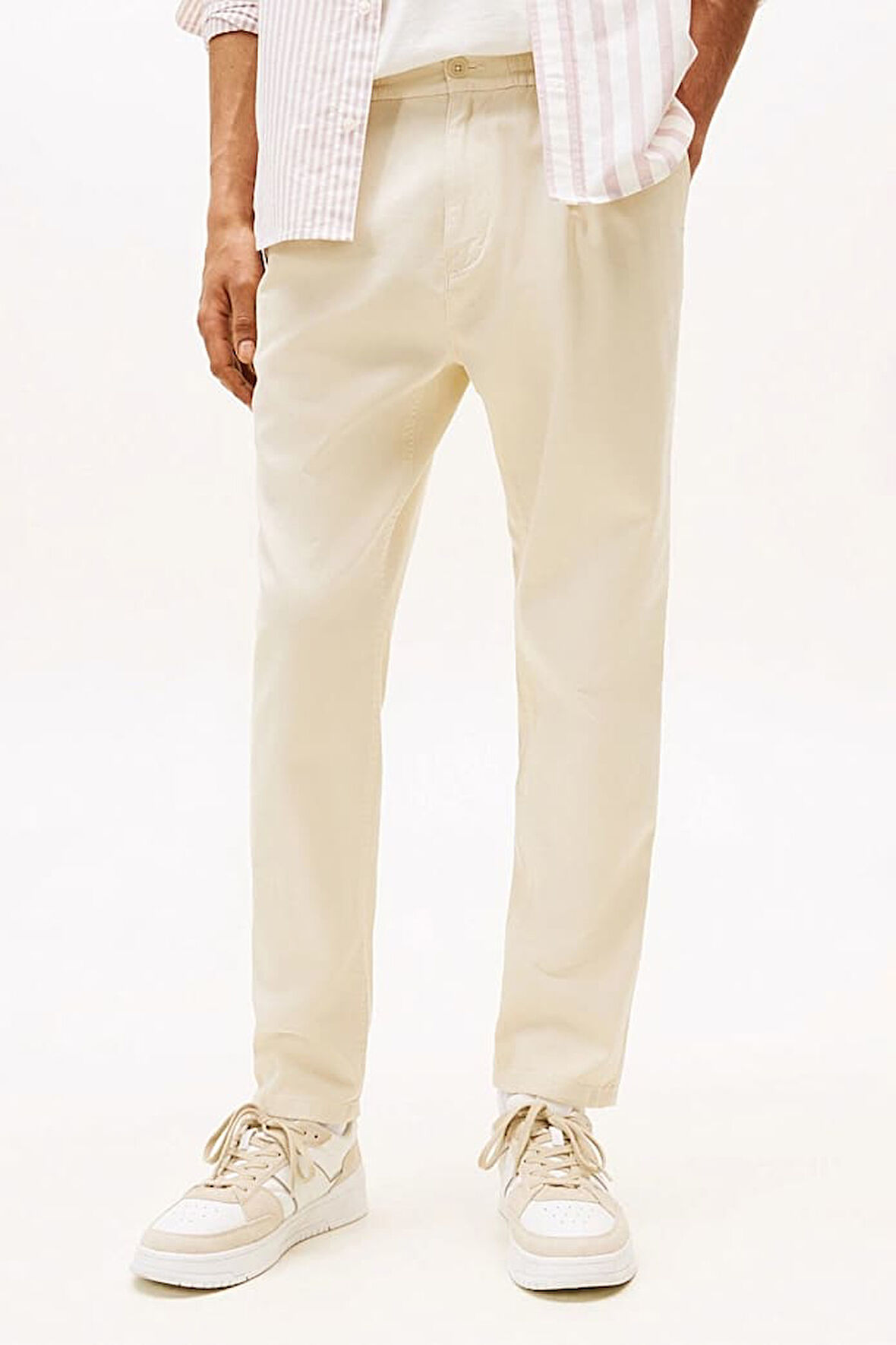 Erkek Rahat Konik Kesim Pantolon - Krem | 30/30