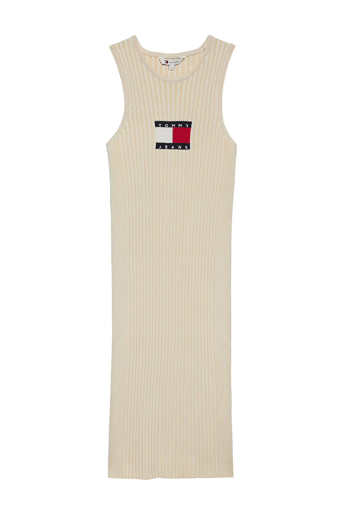 Kadın TJW Flag Sweater Mini Elbise - Ekru | XL