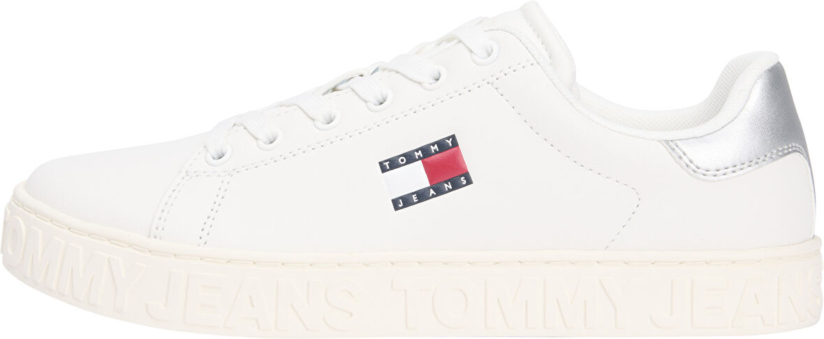 TOMMY HILFIGER Kadın  Beyaz-Gümüş Sneaker EN0EN02703 0K7