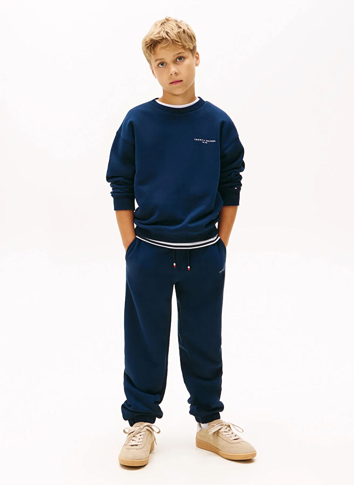 Tommy Hilfiger Baskılı Lacivert Erkek Çocuk Eşofman Takımı KS0KS00664C1G