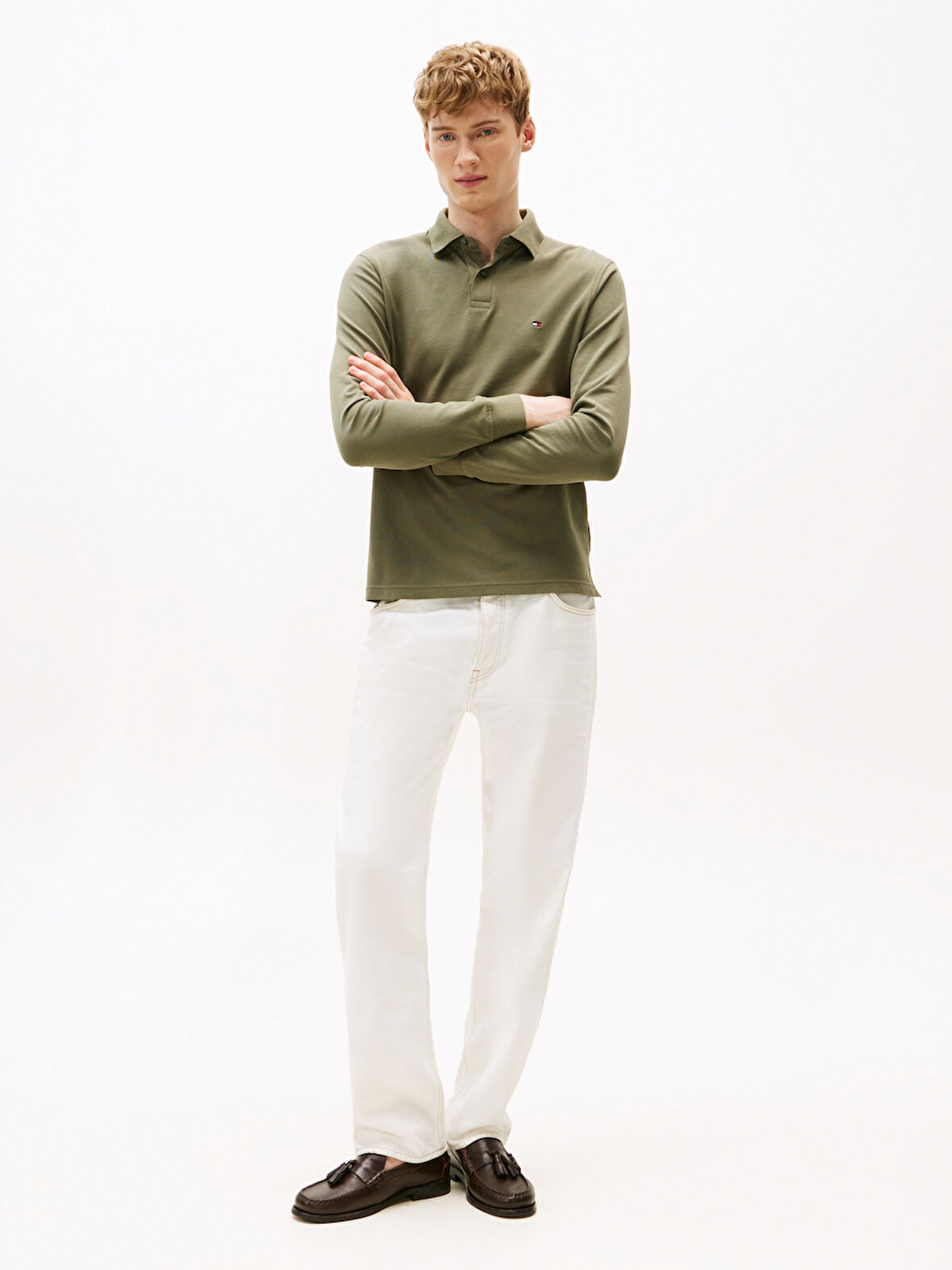 TOMMY HILFIGER Erkek  Yeşil Polo Yaka T-Shirt MW0MW20183 PLI