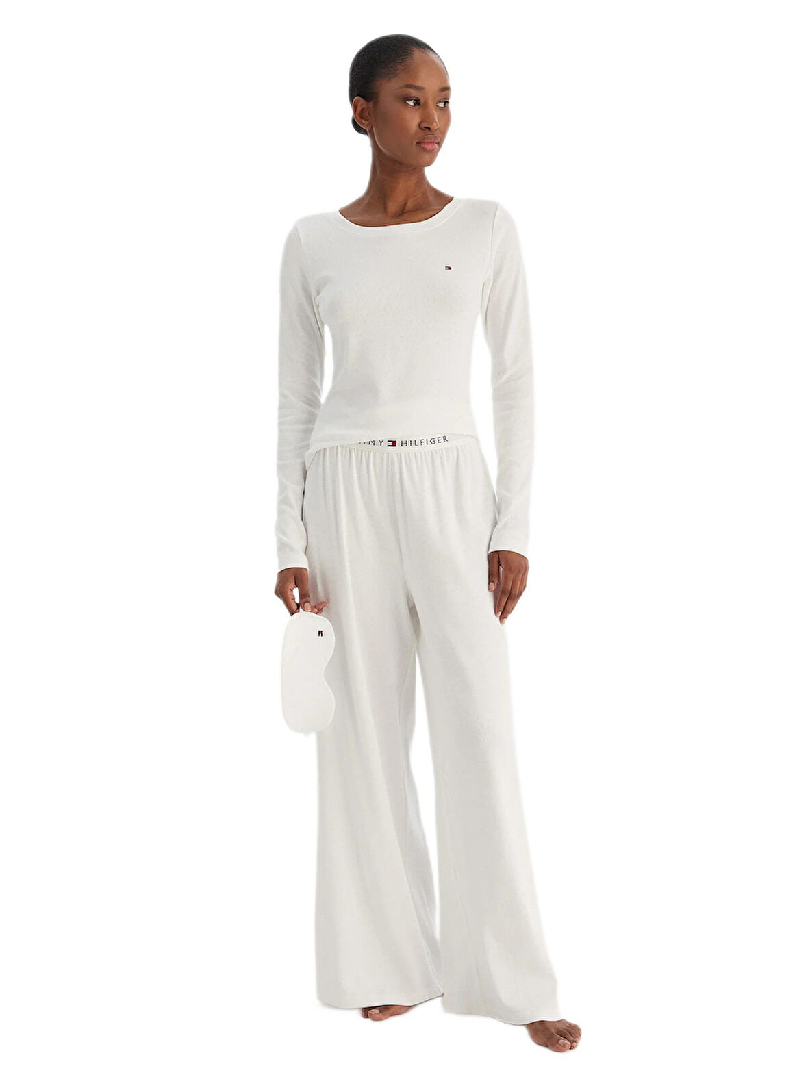Tommy Hilfiger Kadın Beyaz Pijama Takımı UW0UW06157