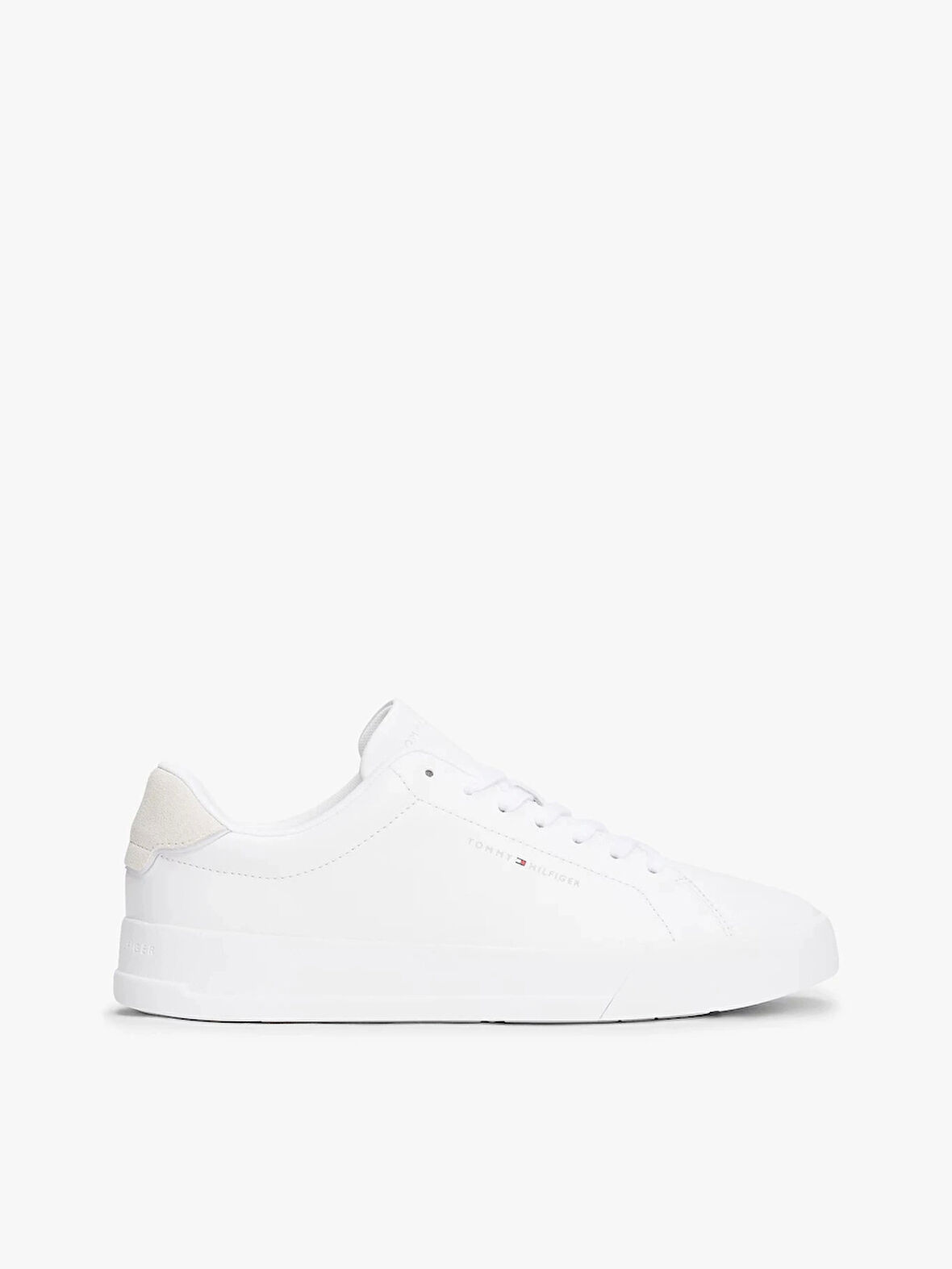 Tommy Hilfiger TH COURT LTH DETAIL ESS Erkek Beyaz Sneaker FM0FM05367YBS
