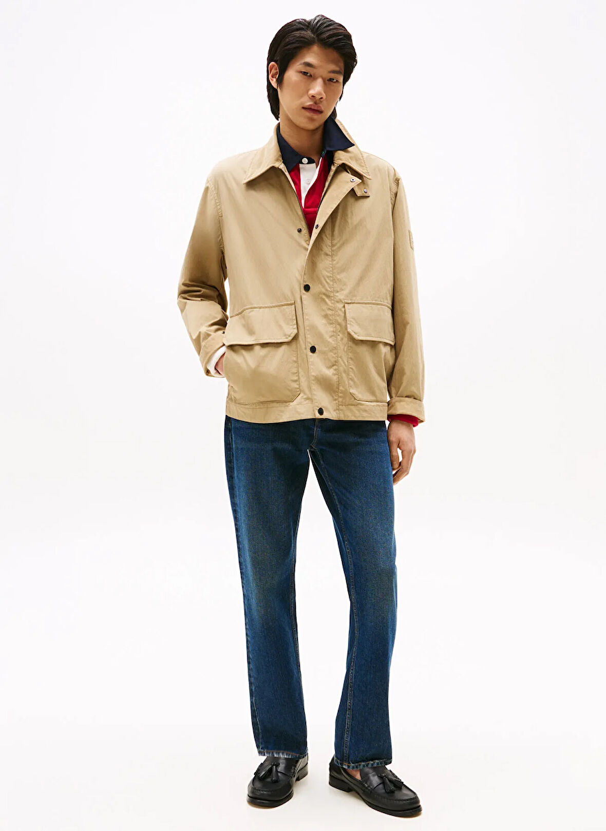 Tommy Hilfiger Normal Bej Erkek Ceket MW0MW39638AEH_SHORT WALKING JACKET