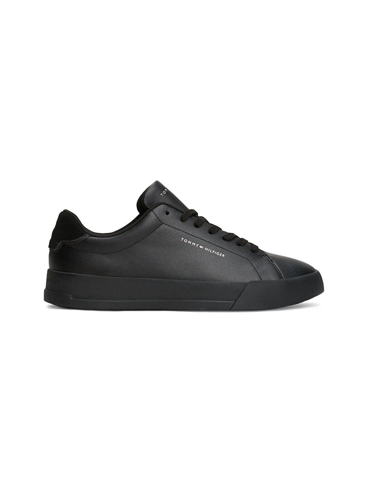 Tommy Hilfiger Siyah Erkek Sneaker TH COURT LTH DETAIL ESS