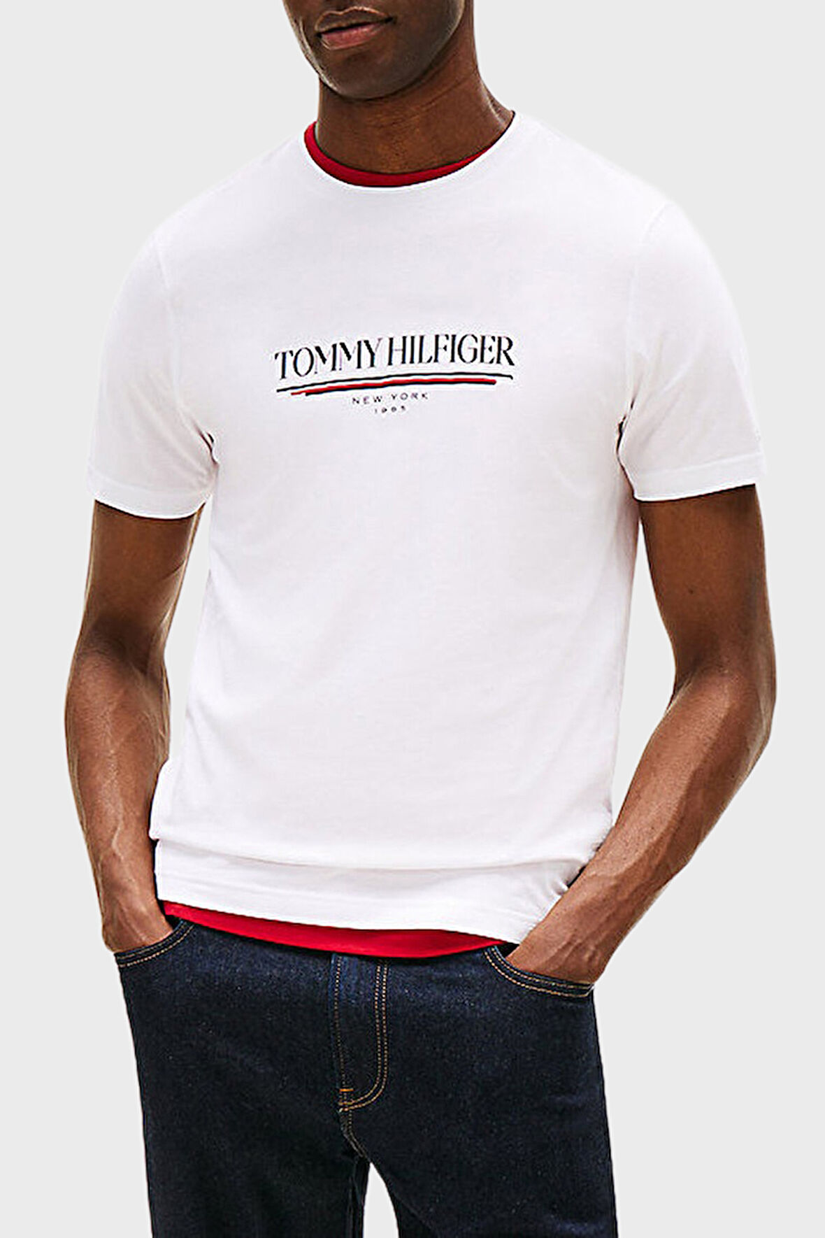 Tommy Hilfiger Erkek T Shirt MW0MW40324 YBR