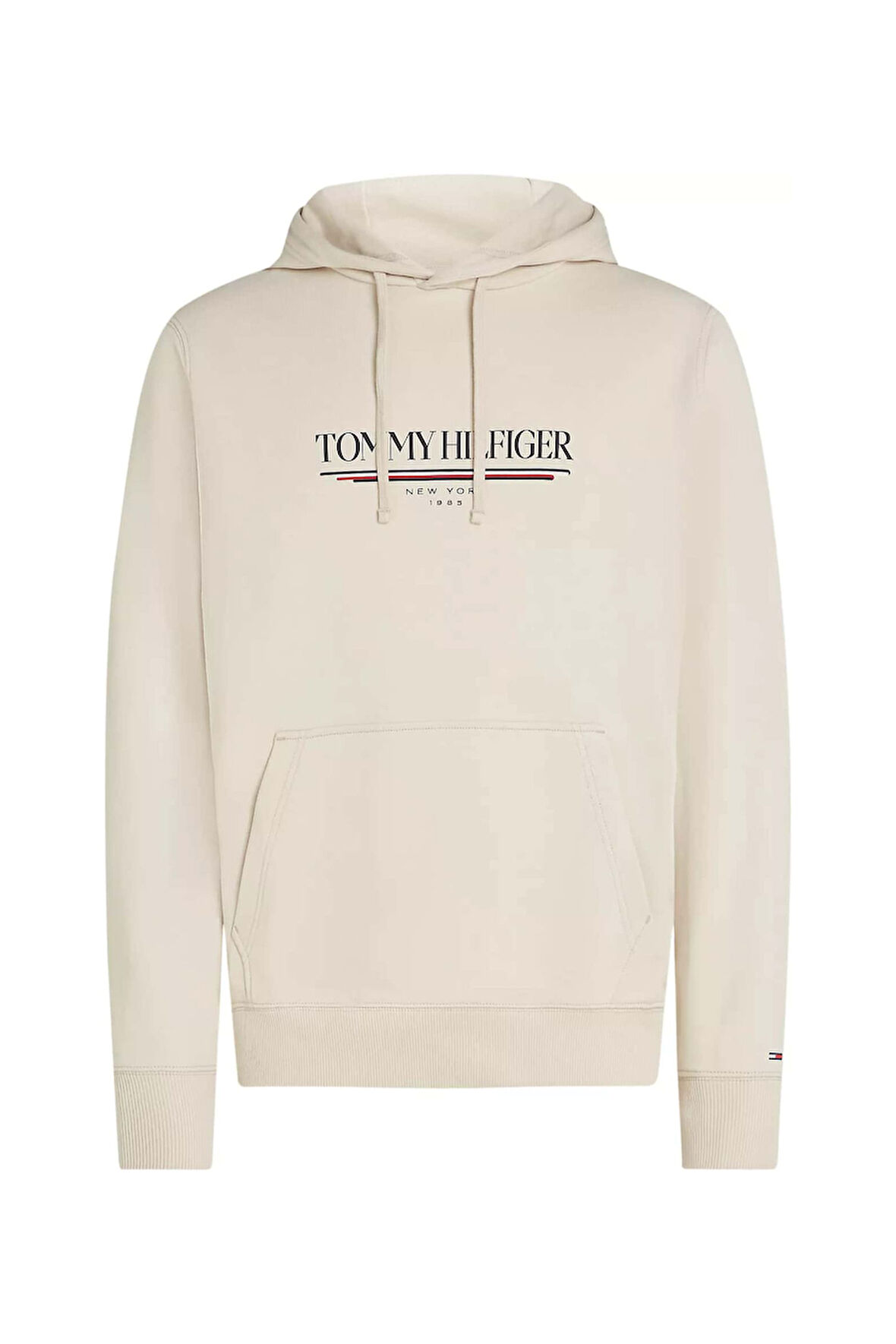 Erkek Kapüşonlu Baskı Logolu Sweatshirt - Ekru | S