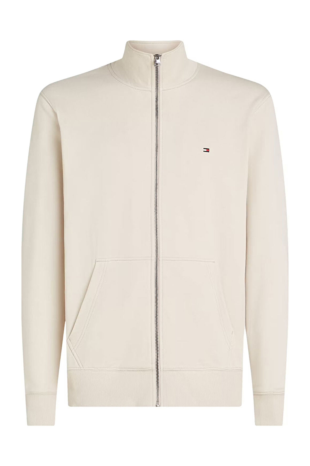 Erkek Essential Terry Fermuarlı Dik Yaka Sweatshirt - Bej | XL