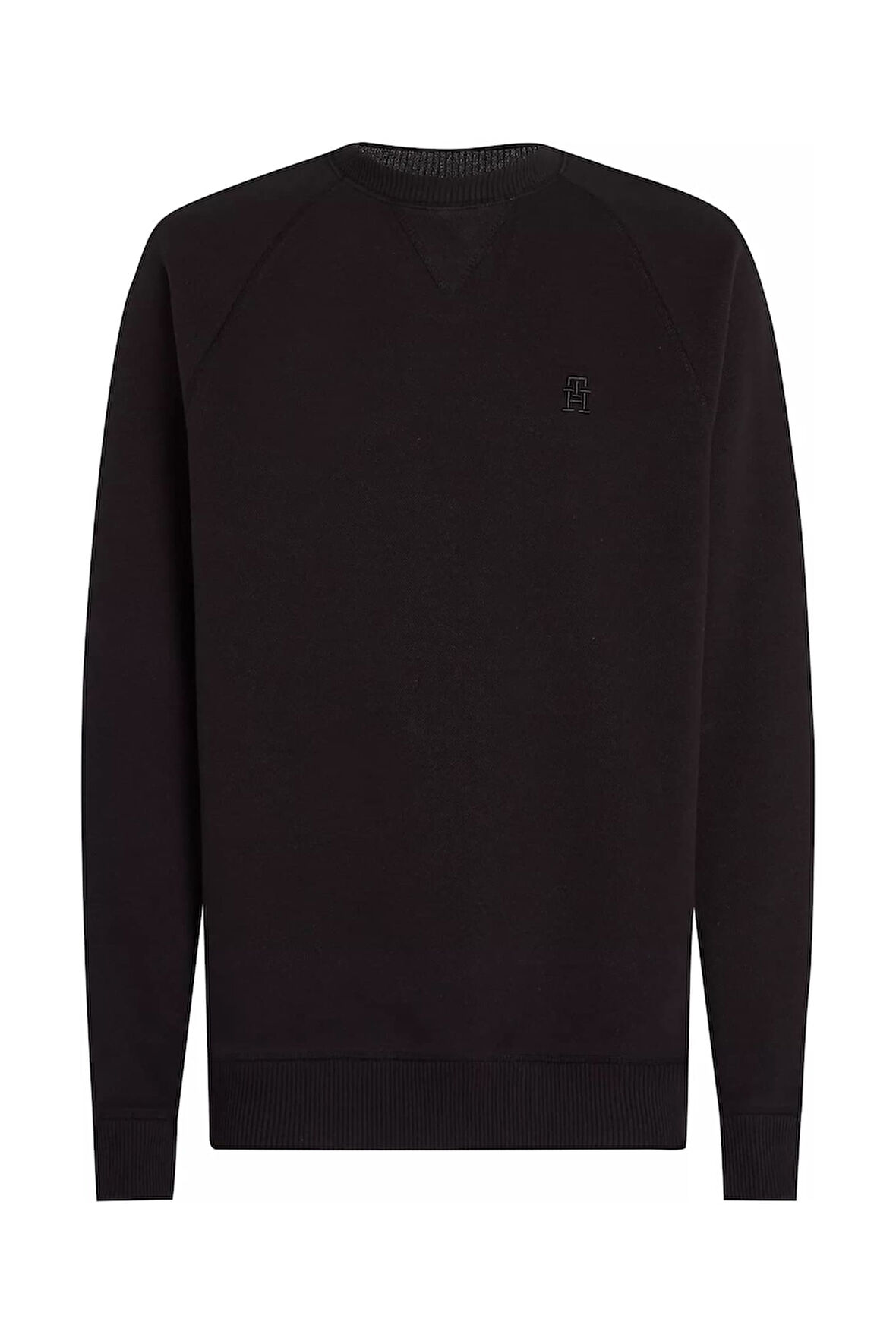 Erkek Monogram Logolu Sweatshirt - Siyah | XS