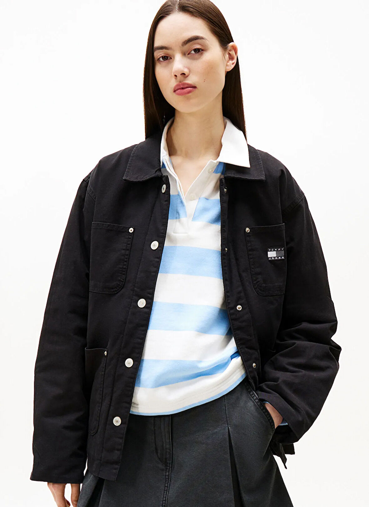 Tommy Jeans Standart Siyah Kadın Ceket DW0DW21382BDS