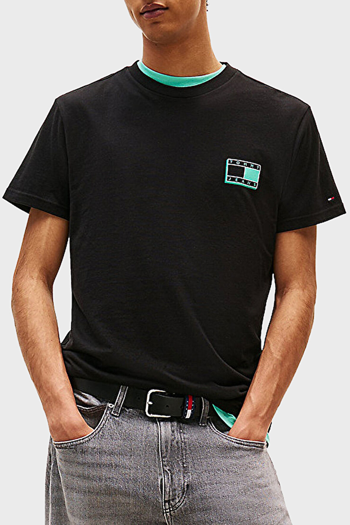 Tommy Jeans Erkek T Shirt DM0DM21577 BDS