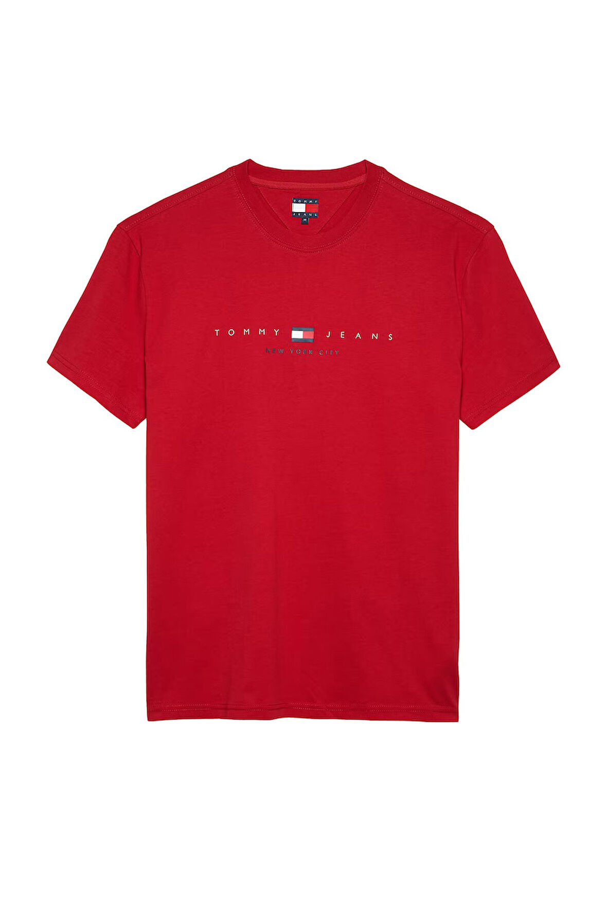 Erkek TJM Reg Flag Linear SS Tee Ext T-Shirts - Kırmızı | XS