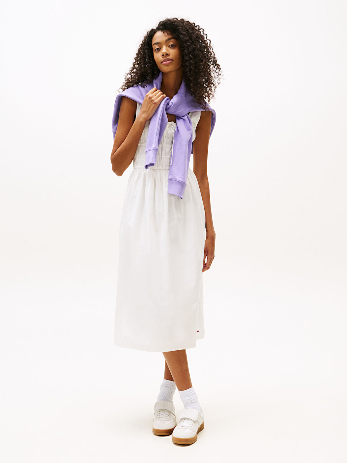 TOMMY HILFIGER Kadın  Beyaz1 Elbise DW0DW20881 YBL