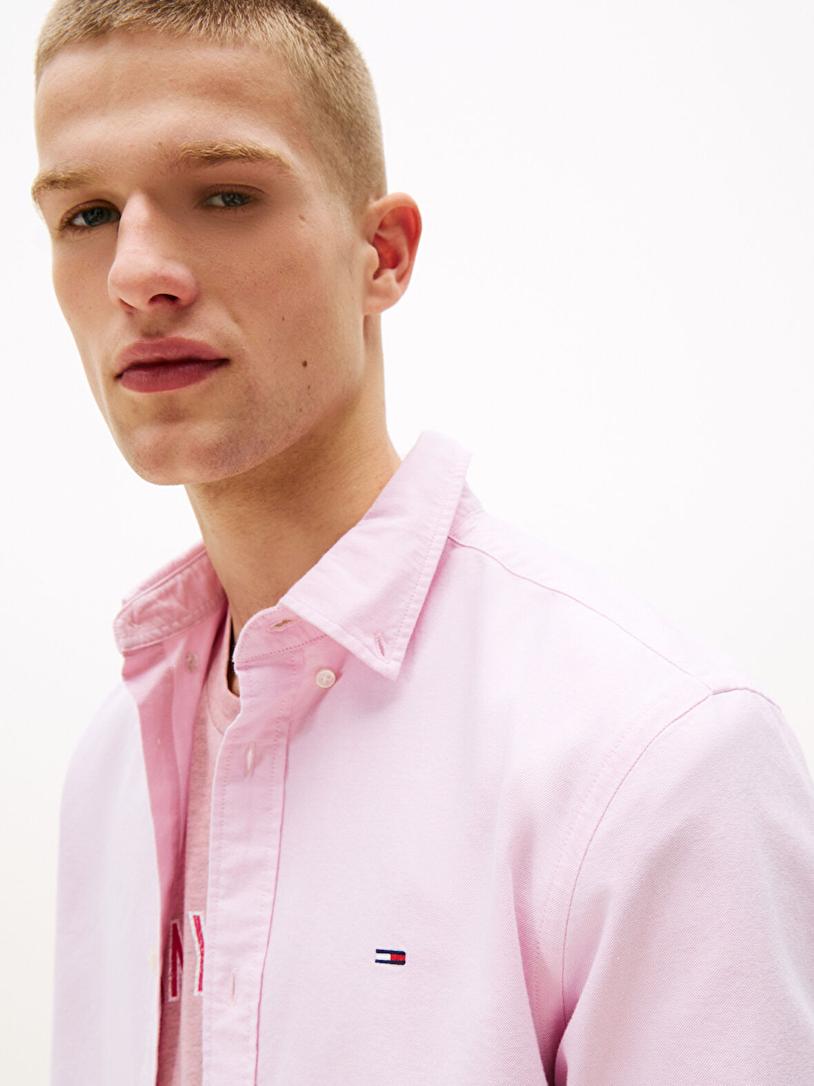 TJM REG OXFORD SHIRT EXT Erkek Pembe Gömlek - DM0DM21298