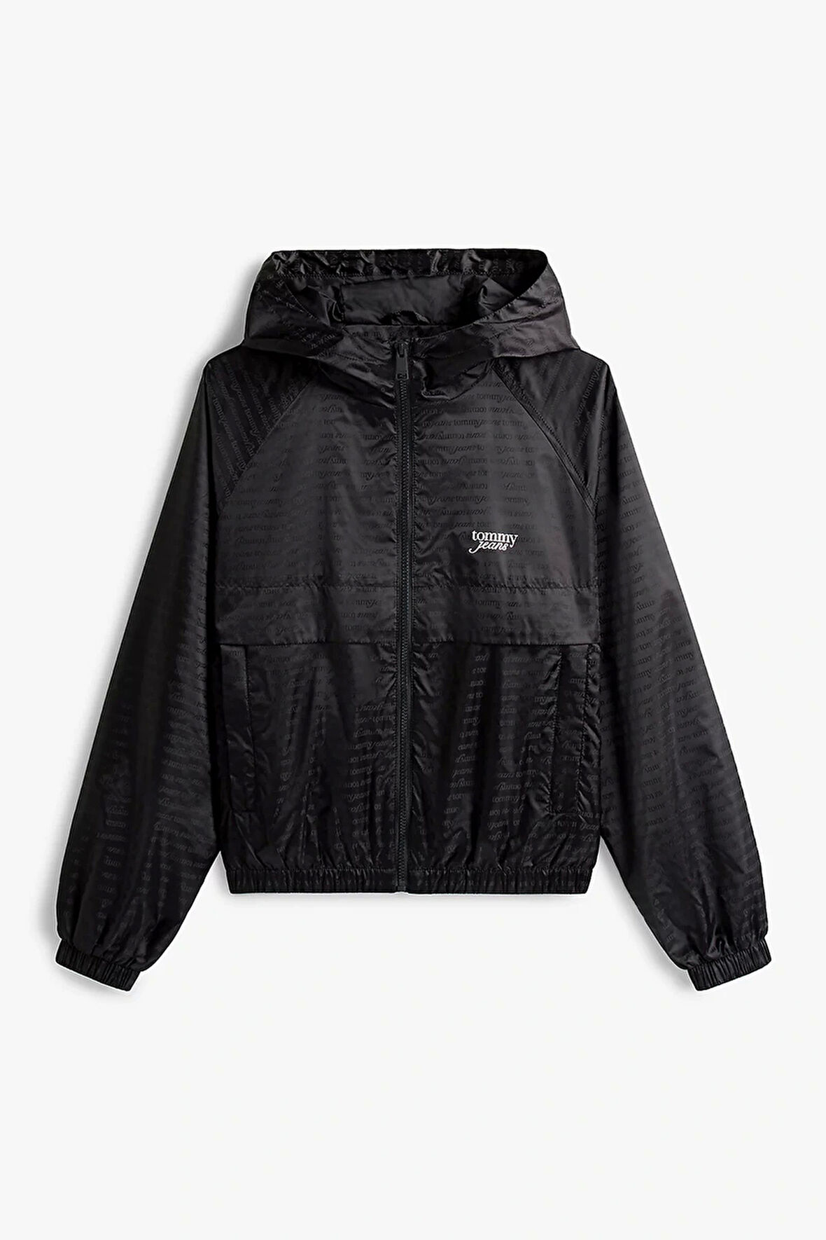 Tommy Jeans Script Kadın Siyah Yağmurluk  DW0DW20952BDS