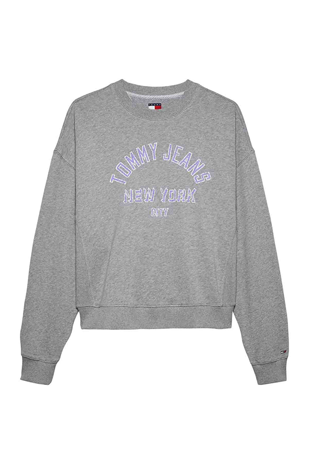 Kadın BXY Varsity Overdye Bisiklet Yaka Sweatshirt - Gri | S