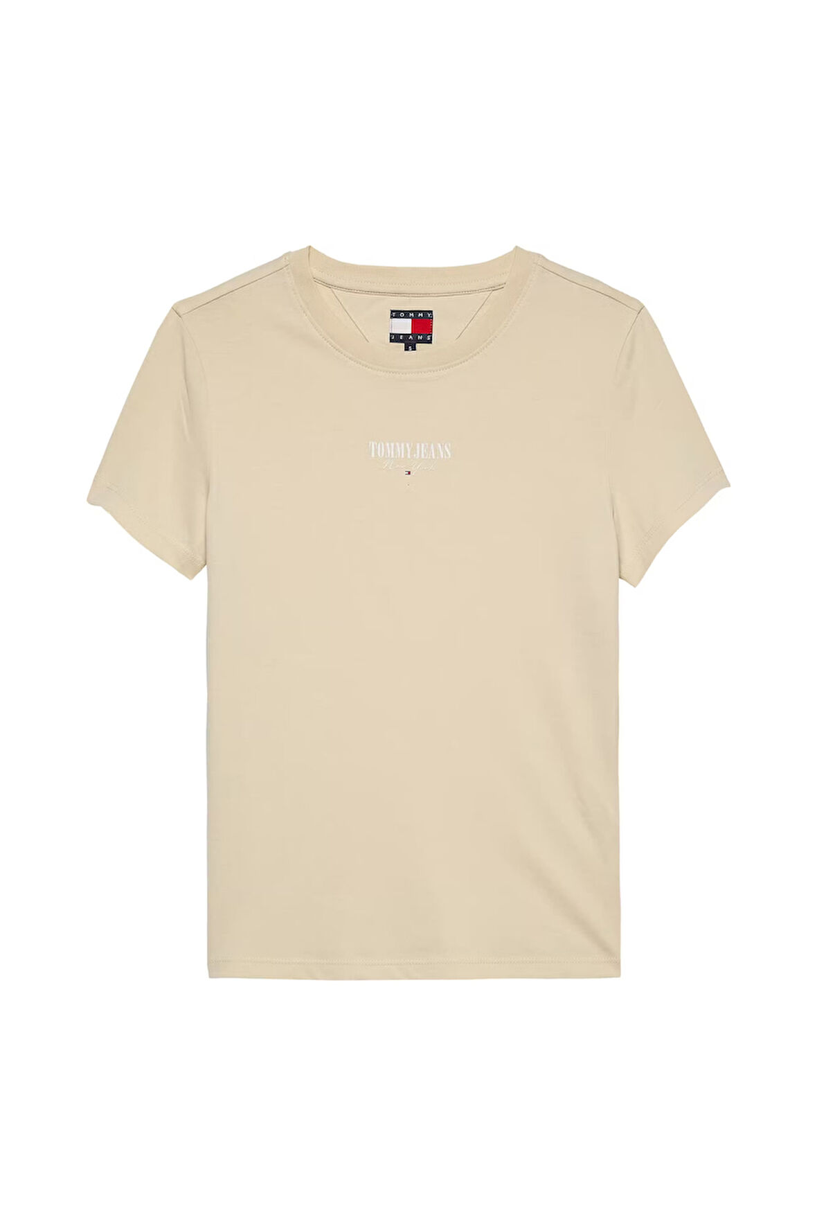 Kadın Slim Fit Logolu T-Shirt - Krem | M