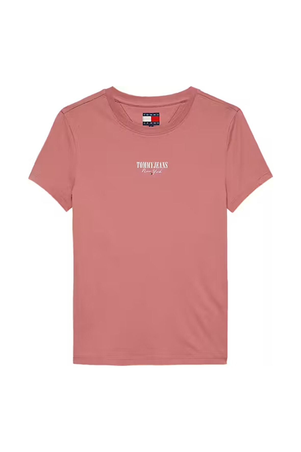 Kadın Slim Fit Logolu T-shirt - Gül Kurusu | L