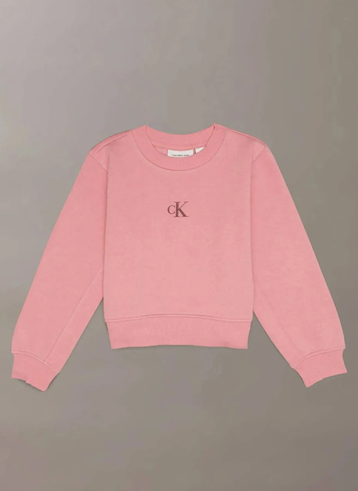 Calvin Klein Baskılı Kız Çocuk Pembe Sweatshırt IG0IG02639VAZ