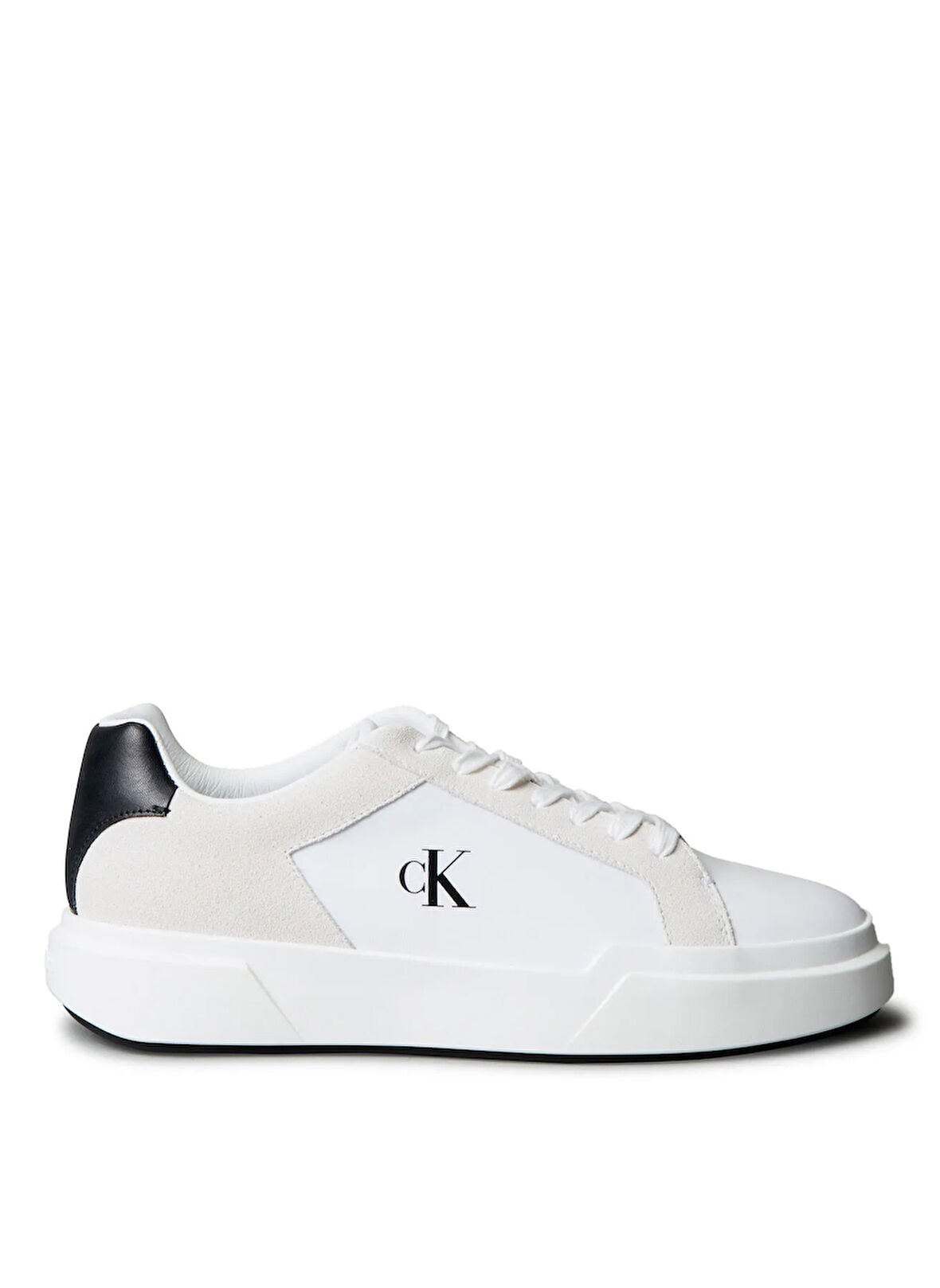 Calvin Klein Beyaz - Siyah Erkek Sneaker CHUNKY CUPSOLE LACEUP LTH MIX