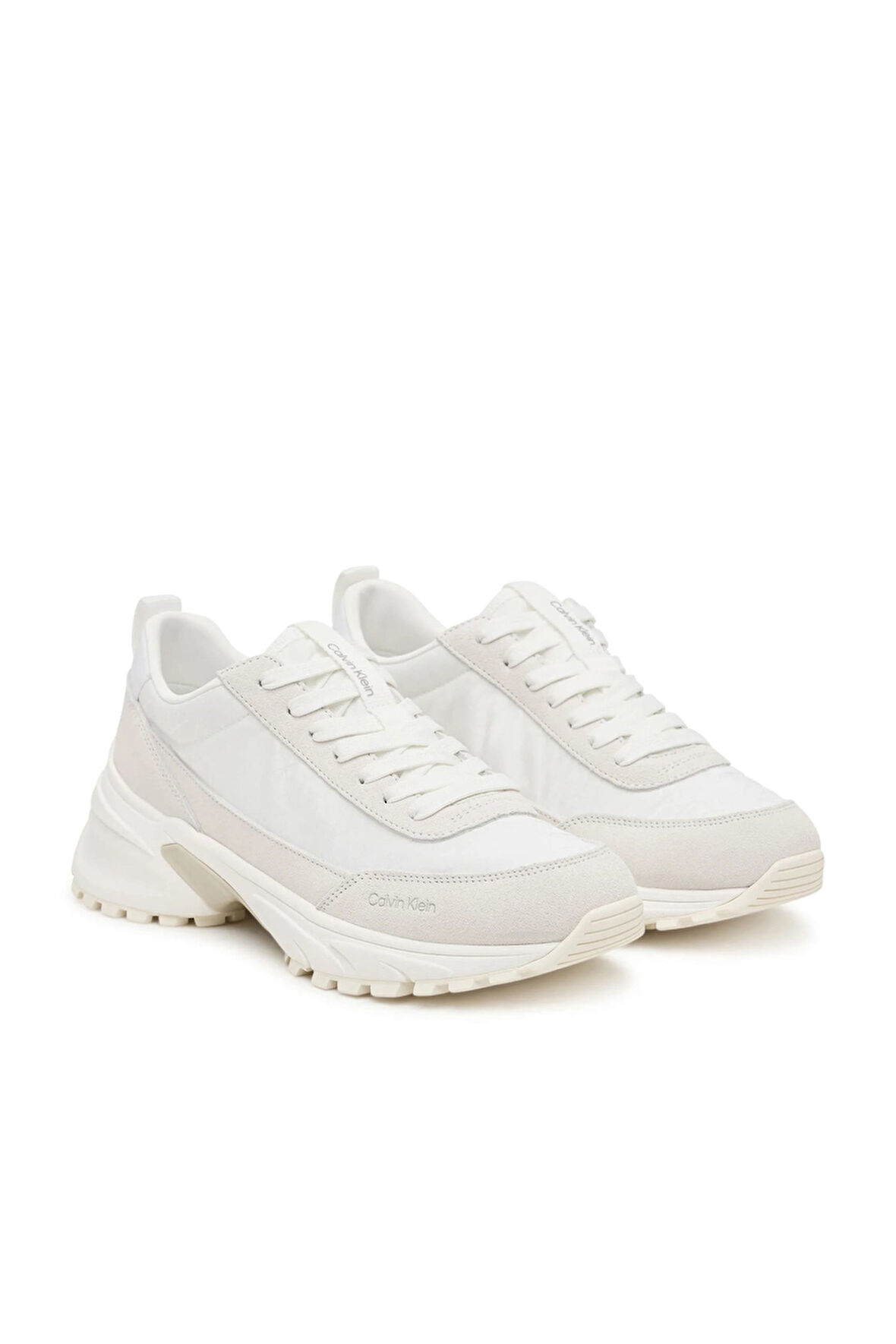 Kadın Süet Garnili Kalın Tabanlı Sneaker - Krem | 38