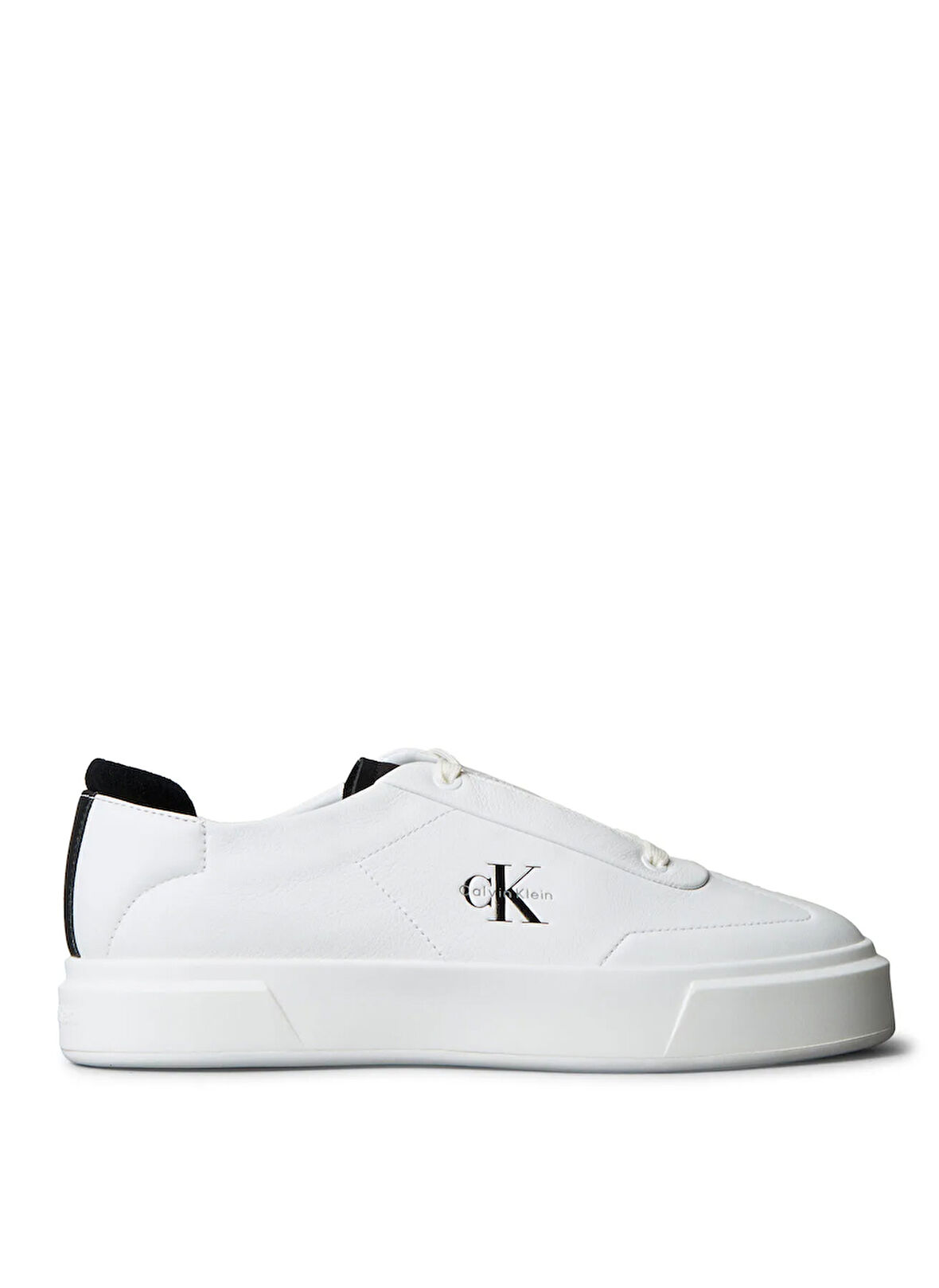 Calvin Klein Beyaz - Siyah Erkek Sneaker BASKET CUPSOLE LACEUP LTH-SU