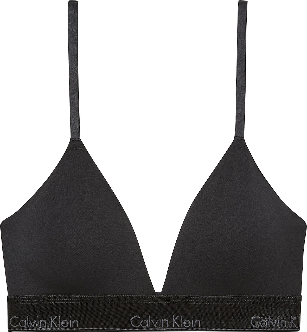 CALVIN KLEIN Kadın Marka Logolu Beyaz Elastik Bantlı Siyah Sütyen LV00QF8548 UB1