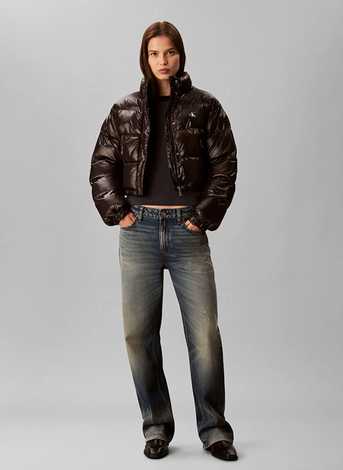 Calvin Klein Jeans Standart Siyah Kadın Ceket LV047D504GUB1