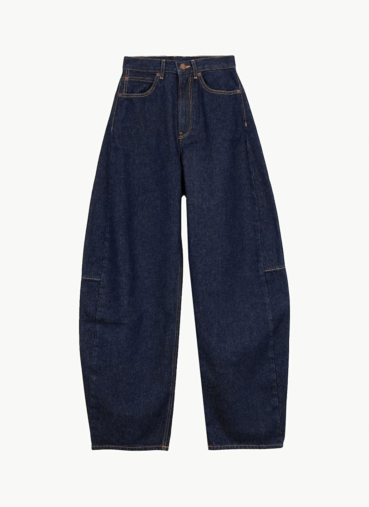 Calvin Klein Jeans Yüksek Bel Geniş Paça Standart Mavi Kadın Denim Pantolon LV047D701GYXW