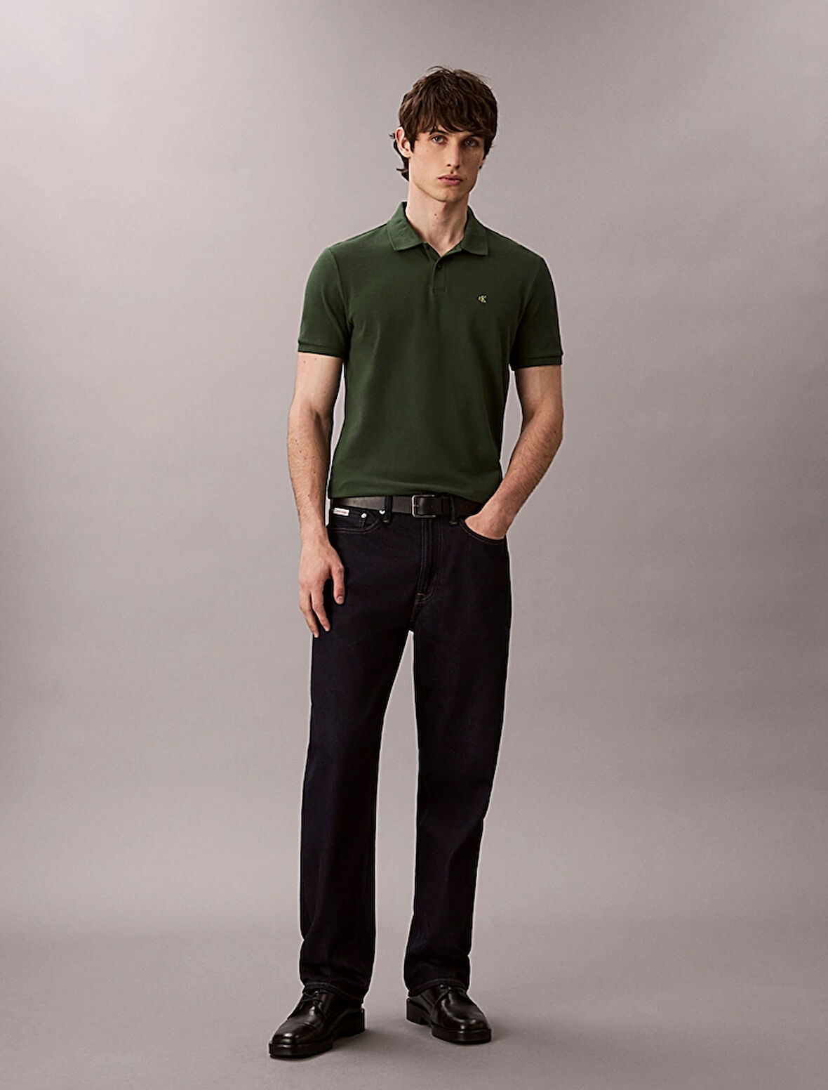 Calvin Klein Jeans Kısa Kollu Günlük Pike Klasik Erkek T-shirt LV040EM269-LLG