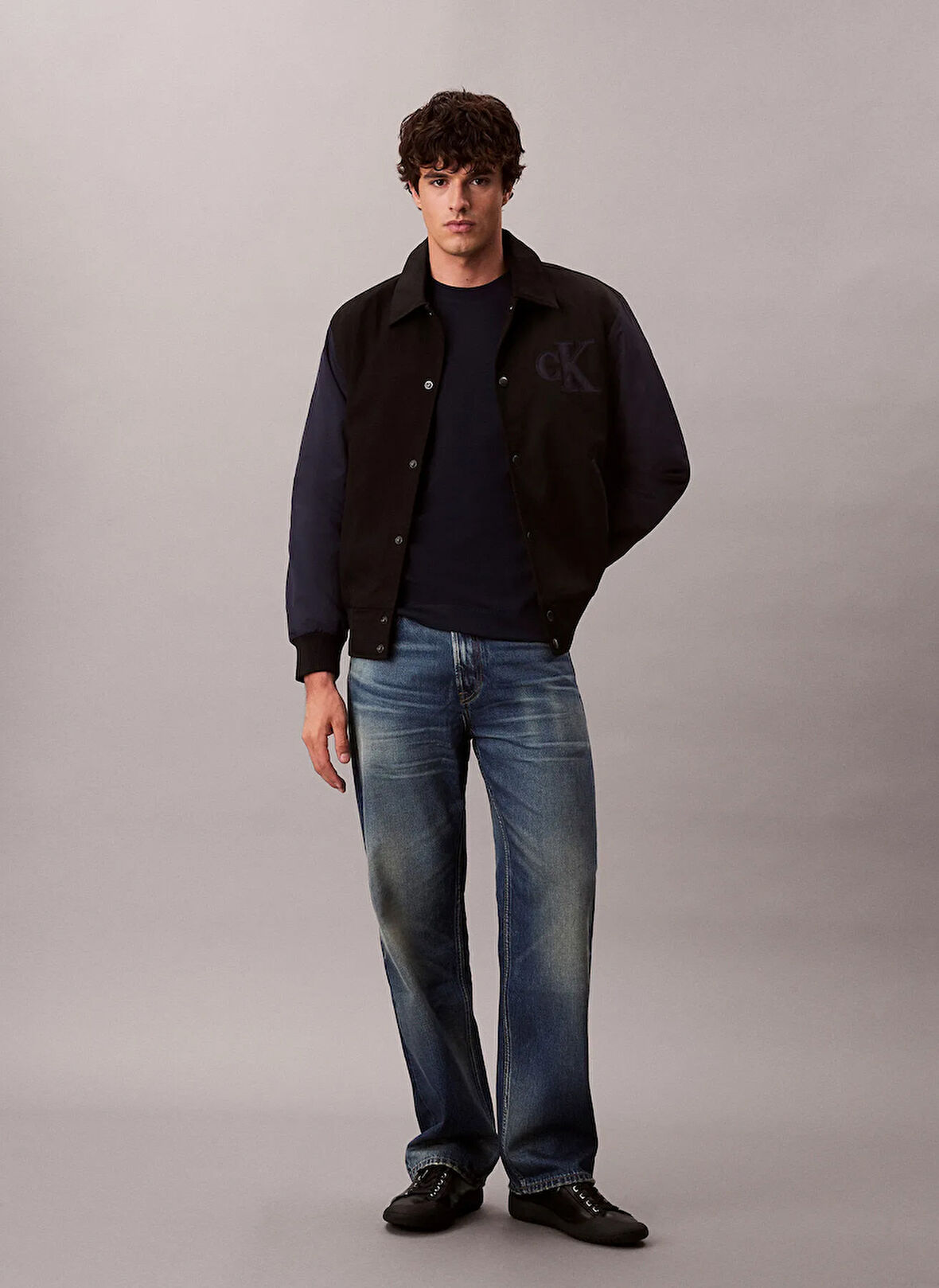 Calvin Klein Jeans Classic Fit Siyah Erkek Ceket LV04RD400GUB1 LS COTTON NYLON VARIS