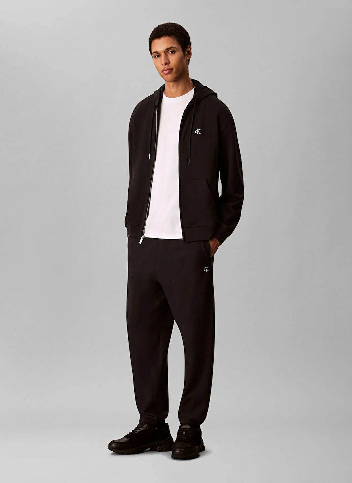 Calvin Klein Jeans Classic Fit Siyah Erkek Eşofman Altı LV04RD241GUB1 EU 350TERRY MONOGRAM