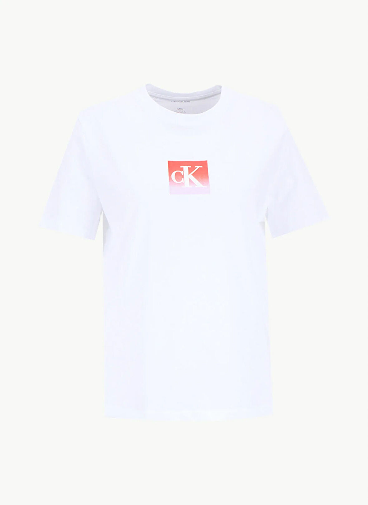 Calvin Klein Jeans Bisiklet Yaka Düz Beyaz Kadın T-Shirt LV047D874GYAF