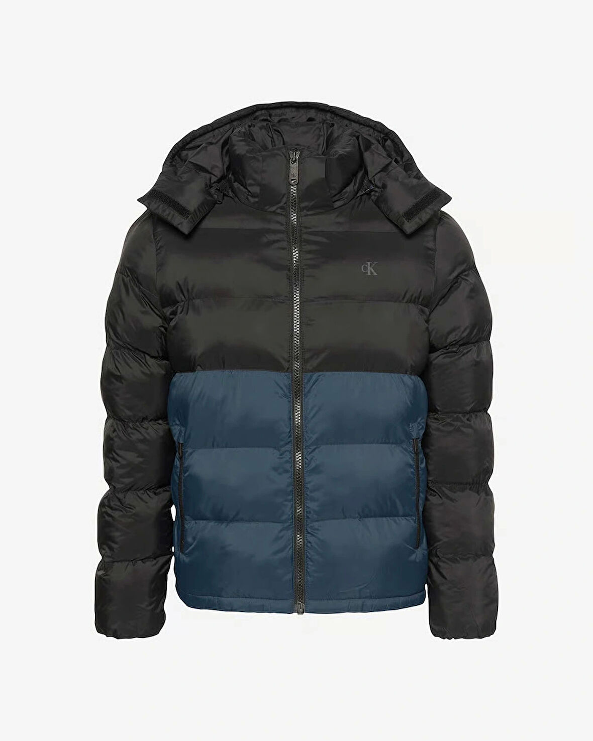 Calvin Klein Jeans Uzun Kollu Naylon Renk Bloklu Şişme Erkek Ceket LV04RD527G-UB1